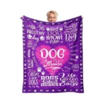 Dog Mom Blanket, Soft Fleece Throw For Dog Lovers 50"x60",