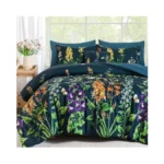 Wongs Bedding Queen Comforter Set 8 Piece Blue Floral Bedding