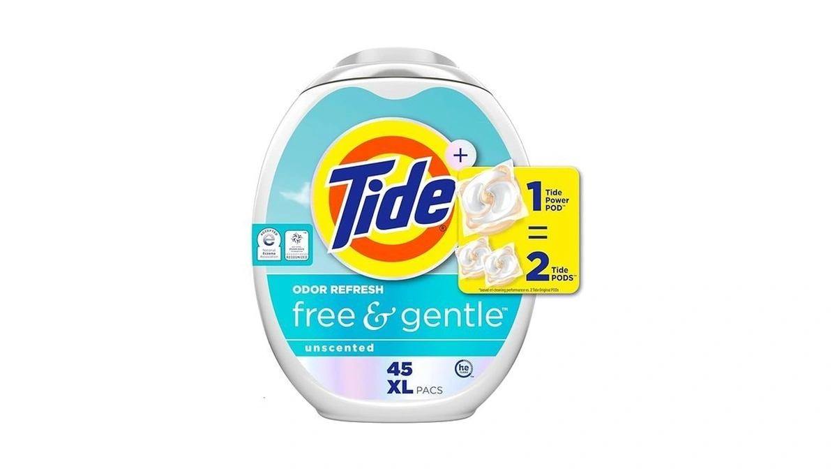 Tide Pods Free And Gentle Odor Refresh Laundry Detergent Packs,