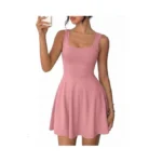Mascomoda Womens Sleeveless Mini Dress Summer 2026 Square Neck A