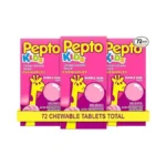Pepto Kids Bubblegum Antacid Tablets Chewable, Upset Stomach Relief For