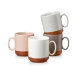 Malacasa 12oz Ceramic Coffee Mugs Set Of 4, Stackable Coffee
