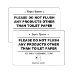 Hilelife 2 Pack Do Not Flush Sign For Bathroom, White