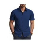 Pj Paul Jones Mens Casual Business Shirt Short Sleeve Dress