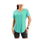 Viodia Womens Workout Tops Full Back Coverage Athletic Shirt Upf