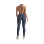 Mooslover Women Strappy Backless One Piece Jumpsuits Tummy Control Padded