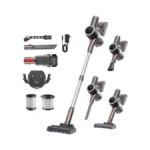 Prasky Cordless Vacuum Cleaner, Stick Vacuum Rechargeable, 550w 45kpa Powerful