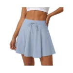 Caracilia Women's Athletic Tennis Skort, Drawstring High Waisted Built-in Shorts,