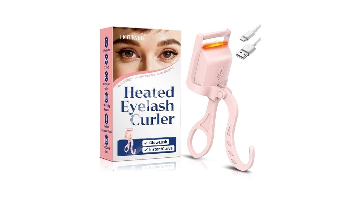 Hotryee Heated Eyelash Curler, 5s Fast Heating Electric Eyelash Curler,