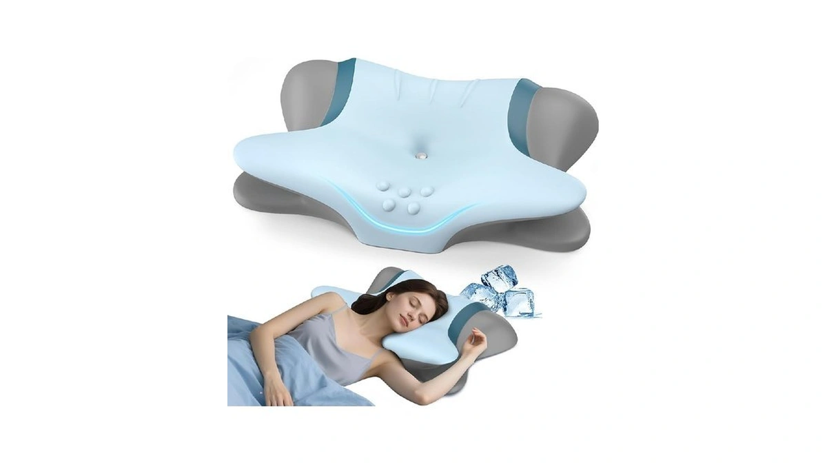 Cervical Neck Pillow For Pain Relief - Ergonomic Side Sleeper