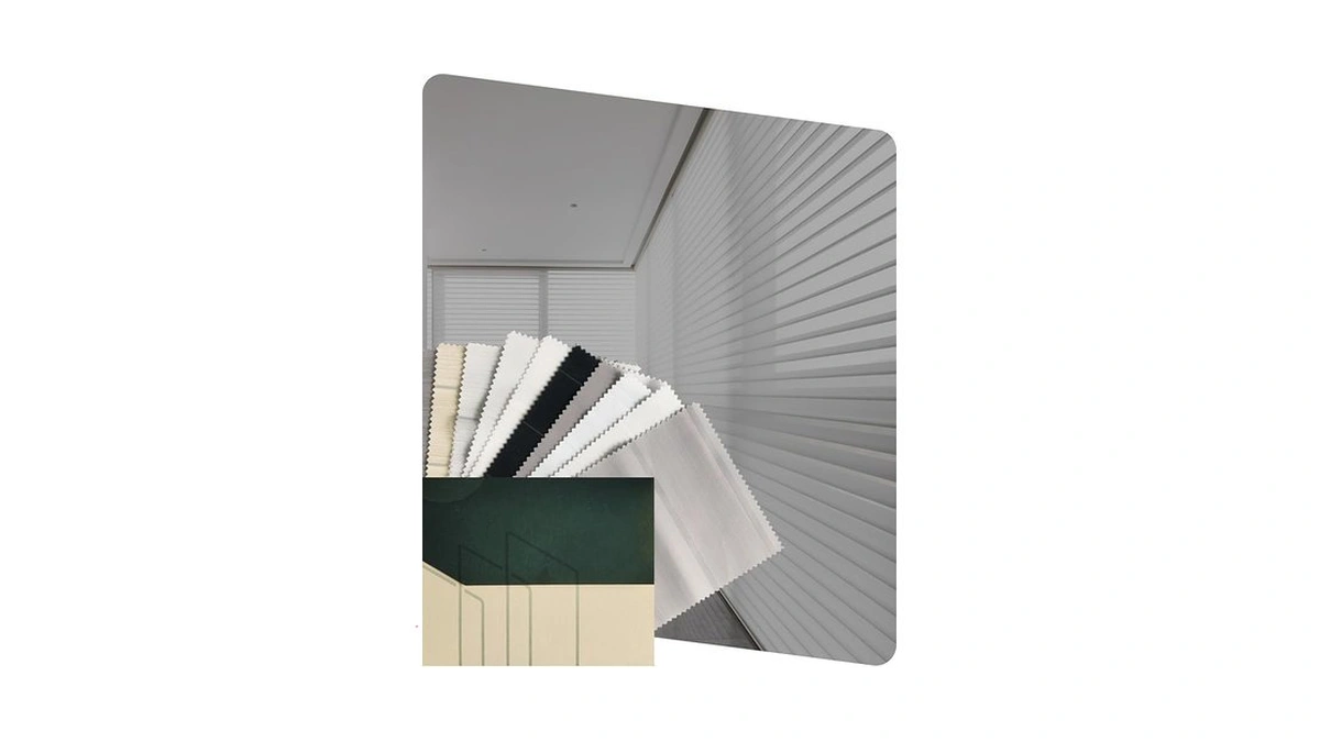 Yoolax Motorized Shangri-la Shades, Motorized Blinds Light Filtering Shangri-la Blinds