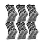 Jspupifip 4/6/8 Pairs Men Grip Soccer Socks Non Slip Grippy