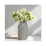 Wancetang Ceramic Vase For Home Decor, 9 Inch Minimalist Decorative
