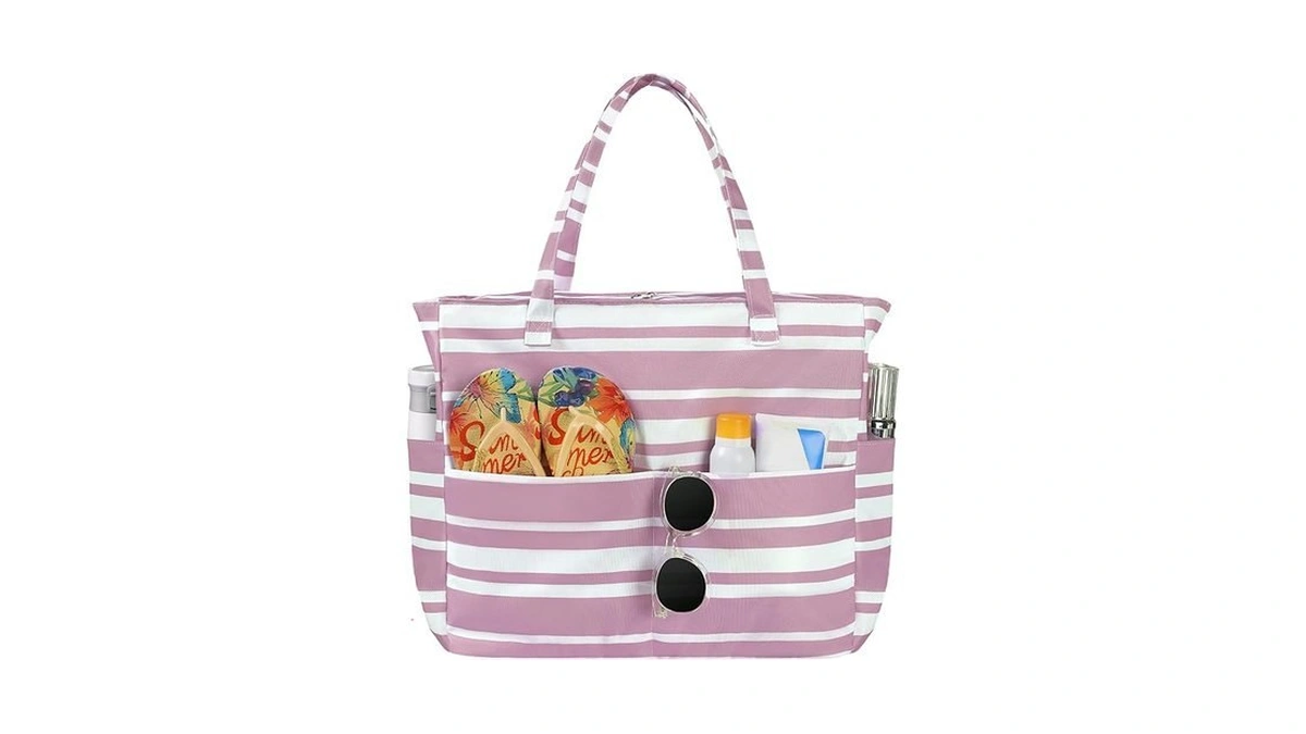 Trifabricy Beach Bags For Women Waterproof Sandproof Women Tote Bag,