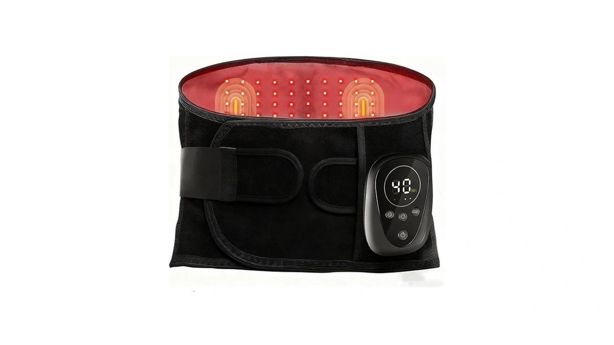 Oramuon Lower Back Massager Belt With Red Light Heating Therapy,