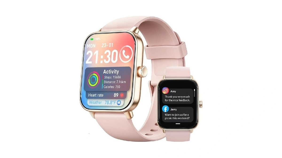 Trunsif Smart Watch For Women,1.85 Inch Amoled Touchscreen For Android
