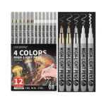 Ohqohq Highlight Pens 12 Pack, White Ink Pens Set With