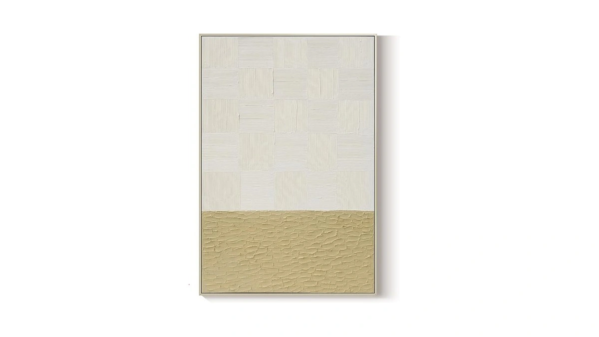 Geekmacro Hand Painted Abstract Oil Painting Textured Wall Art -