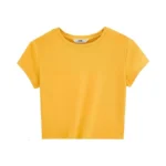 Stelle Womens Short Sleeve Crop Tops Crewneck Basic T Shirts