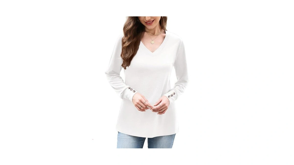 Misakia Women's Tops Dressy Casual Fall Winter Fashion 2025 V