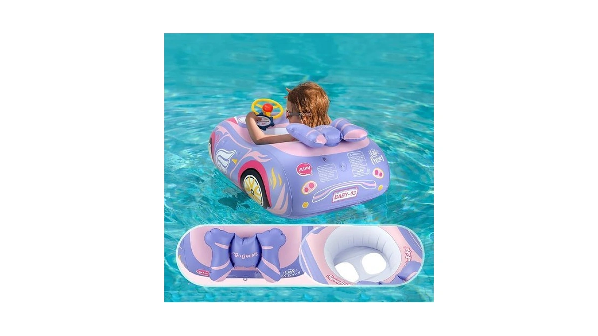 Car Baby Pool Float, Thick Pvc Baby Swim Floats, Toddler