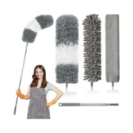 Microfiber Duster, 4pcs With Extension Pole(stainless Steel) 30 To 100