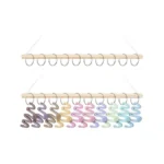 Snowstar Macrame Hair Claw Clip Organizer With10 Metal Rings,hanging Hair