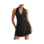 Cicy Bell Womens Summer 2 Piece Outfits V Neck Blazer