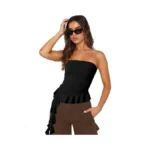 Sumtory Women Petite Tube Tops Y2k Trendy Going Out Tank