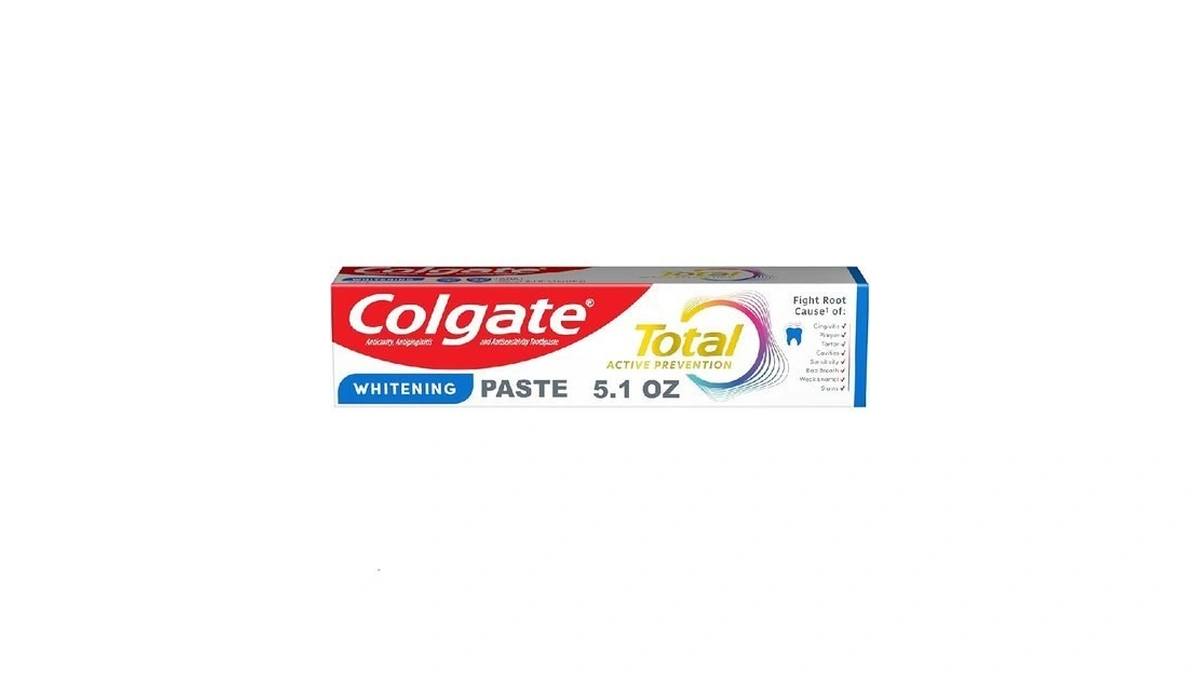 Colgate Total Active Prevention Whitening Toothpaste, Whitening Fluoride Toothpaste, Clinically