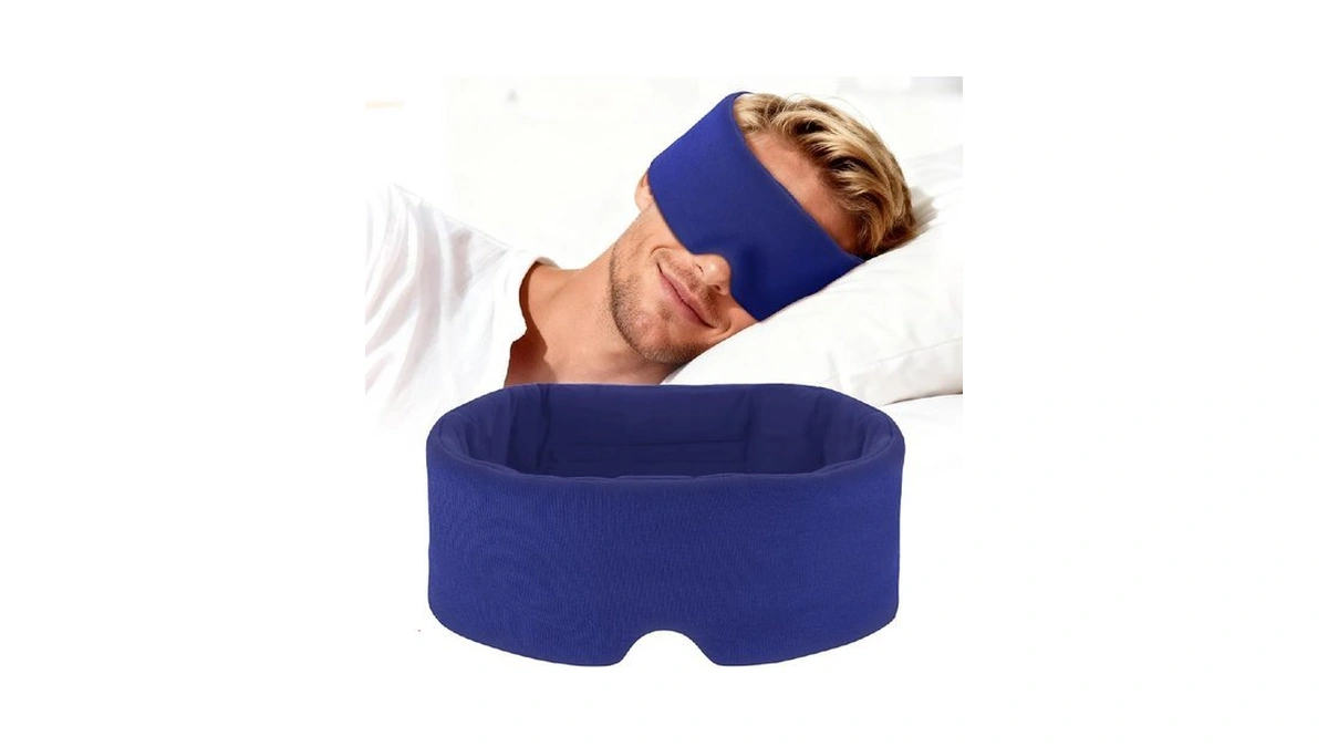 Cotton Sleep Eye Mask For Men, 100% Blocking Light Eye