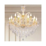 Aimluxin Large Crystal Chandelier For High Ceiling, 15 Lights 2