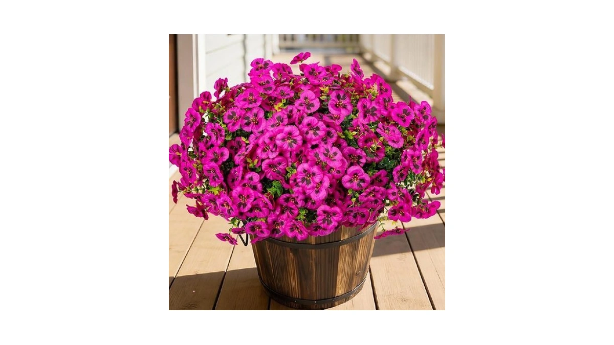 Stylenest 24 Pcs Artificial Fake Pansy Flowers For Outdoor,faux Silk