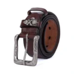 Holmanse Mens Casual Jean Belt Full Grain Leather Heavy Duty