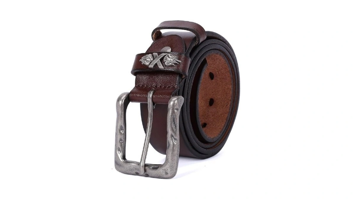 Holmanse Mens Casual Jean Belt Full Grain Leather Heavy Duty