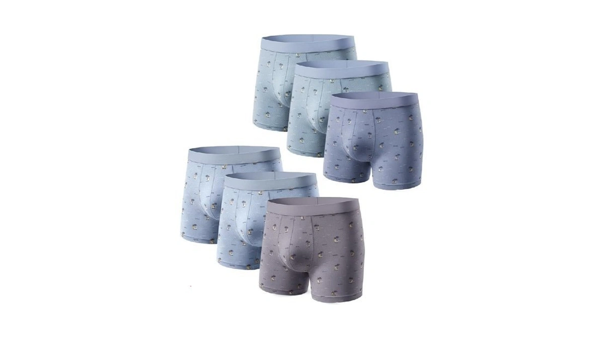 Texlina Mens Underwear Cotton Boxer Briefs Soft Breathable Moisture-wicking Shorts
