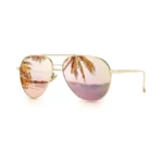 Sungait Women's Lightweight Oversized Aviator Sunglasses - Mirrored Polarized Lens