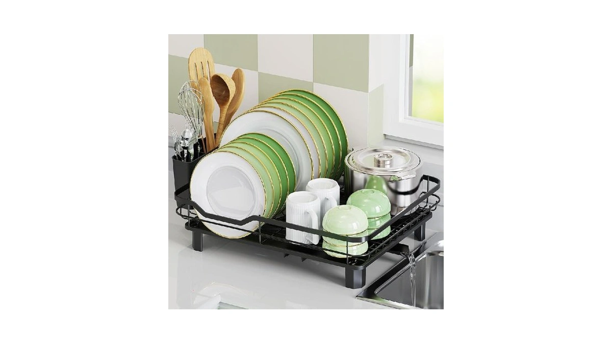 Rottogoon Dish Drying Rack, Stainless Steel Rustproof Dish Rack For