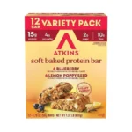 Atkins Soft Baked High Protein Bars, Lemon Poppyseed & Blueberry
