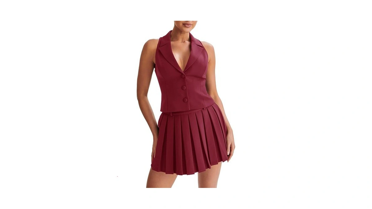 Cicy Bell Womens Summer Business Outfits V Neck Blazer Vest