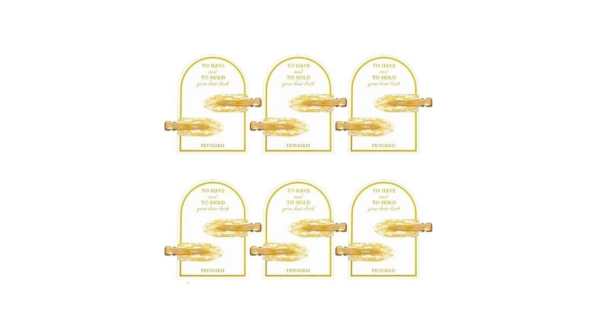12pcs/6cards No Bend Hair Clips Bridesmaid Creaseless Hair Clips Acrylic