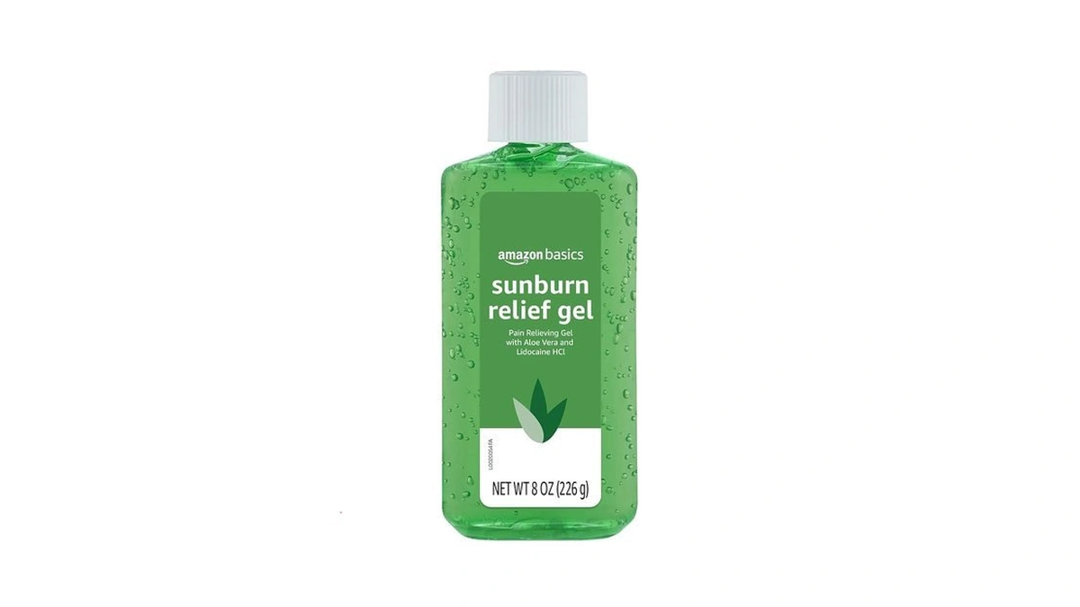 Amazon Basics Sunburn Relief Gel With Aloe Vera, Soothing, Cooling,