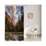 Batmerry Sap Green Wilderness Landscape Decor Shower Curtain,blue Beautiful Nature