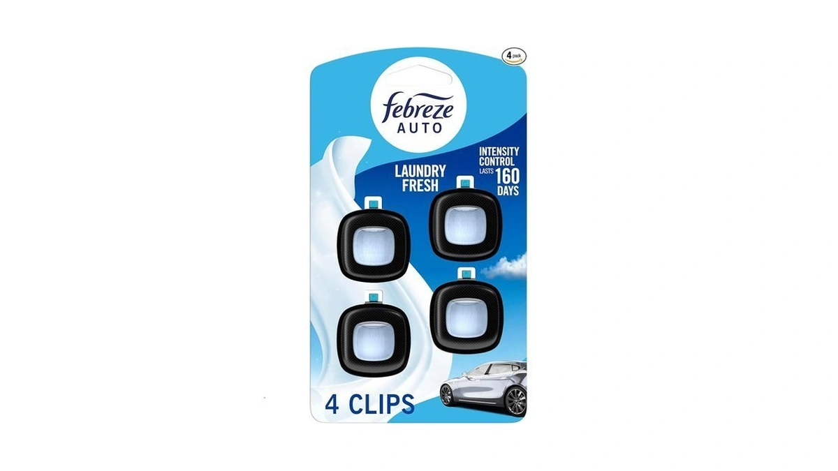 Febreze Car Air Freshener Vent Clip Laundry Fresh Scent, .07