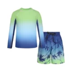 Grace Karin Boys Swim Set Two Piece Swimsuit Rash Guard