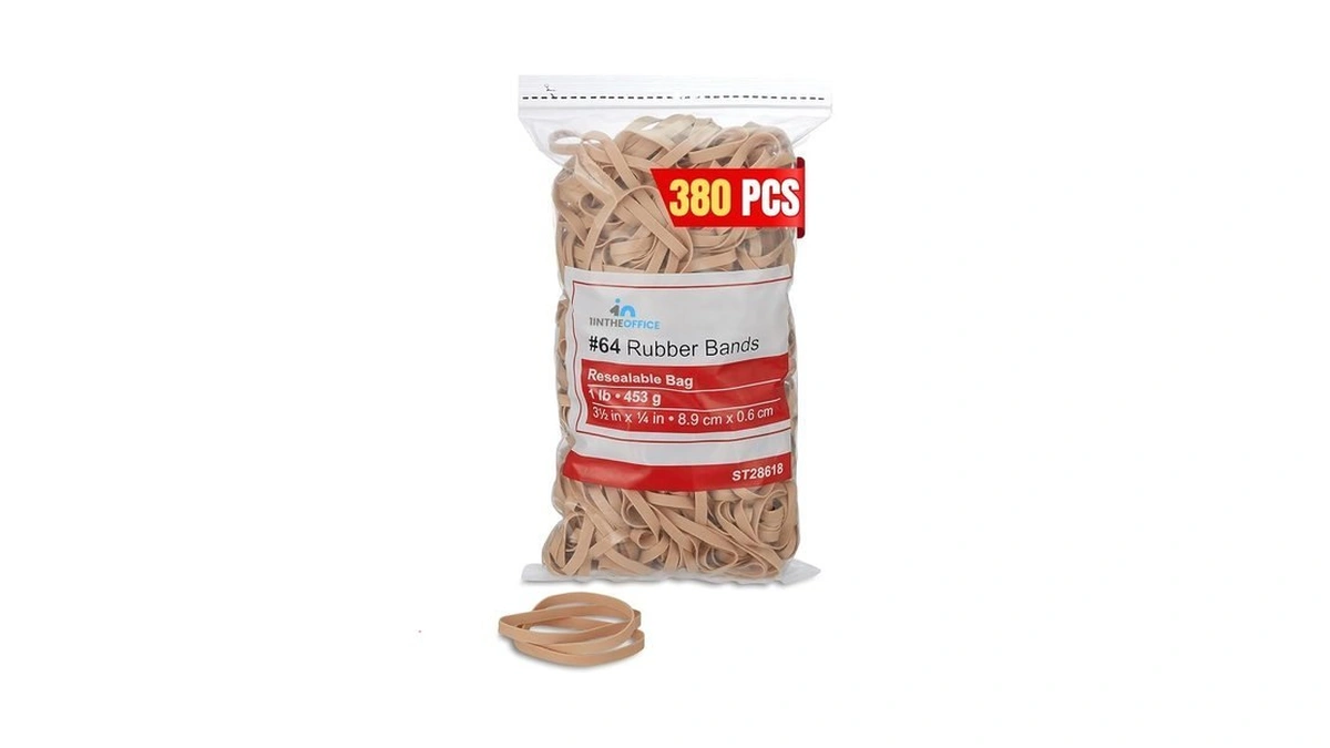 Thick Rubber Bands, Heavy Duty Rubber Bands, Beige, Size 64,