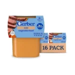Gerber Stage 2 Baby Food, Beef Vegetable Puree Tub, Nourishing