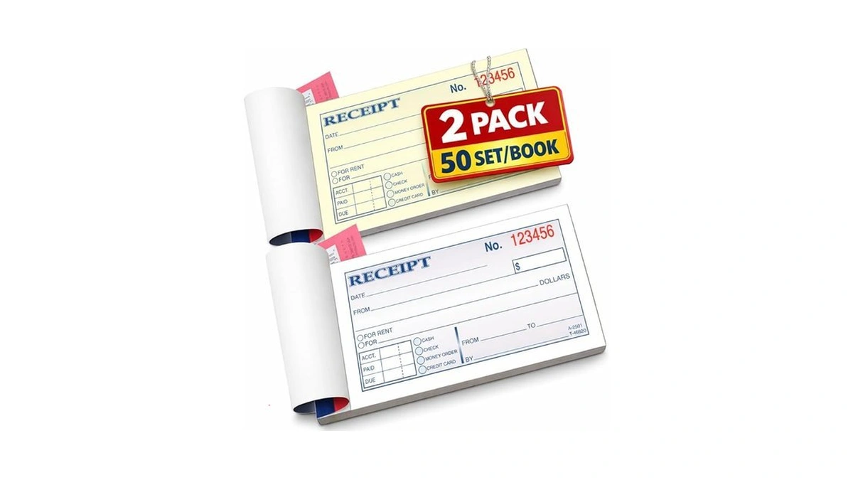 1intheoffice Money And Rent Receipt, 2-3/4 X 5-3/8 Inches, 2-parts,