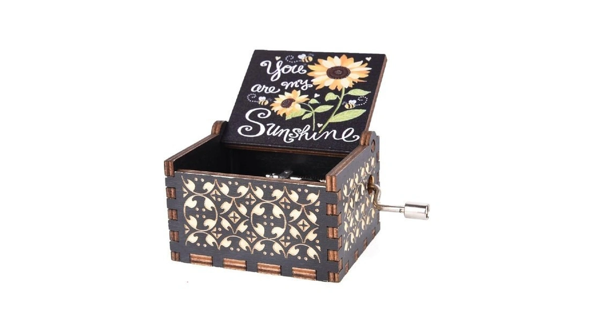 Uniqled You Are My Sunshine Wood Music Boxes, Laser Engraved
