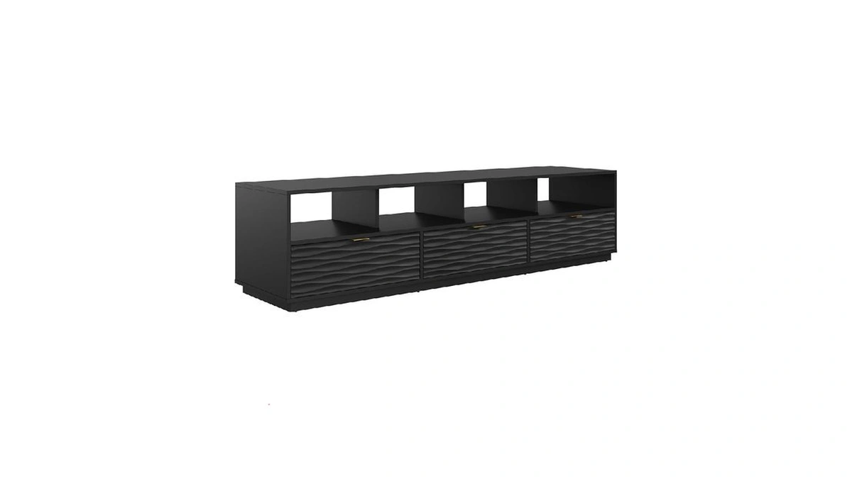 Sauder Morgan Main Credenza, For Tv's Up To 80", Black